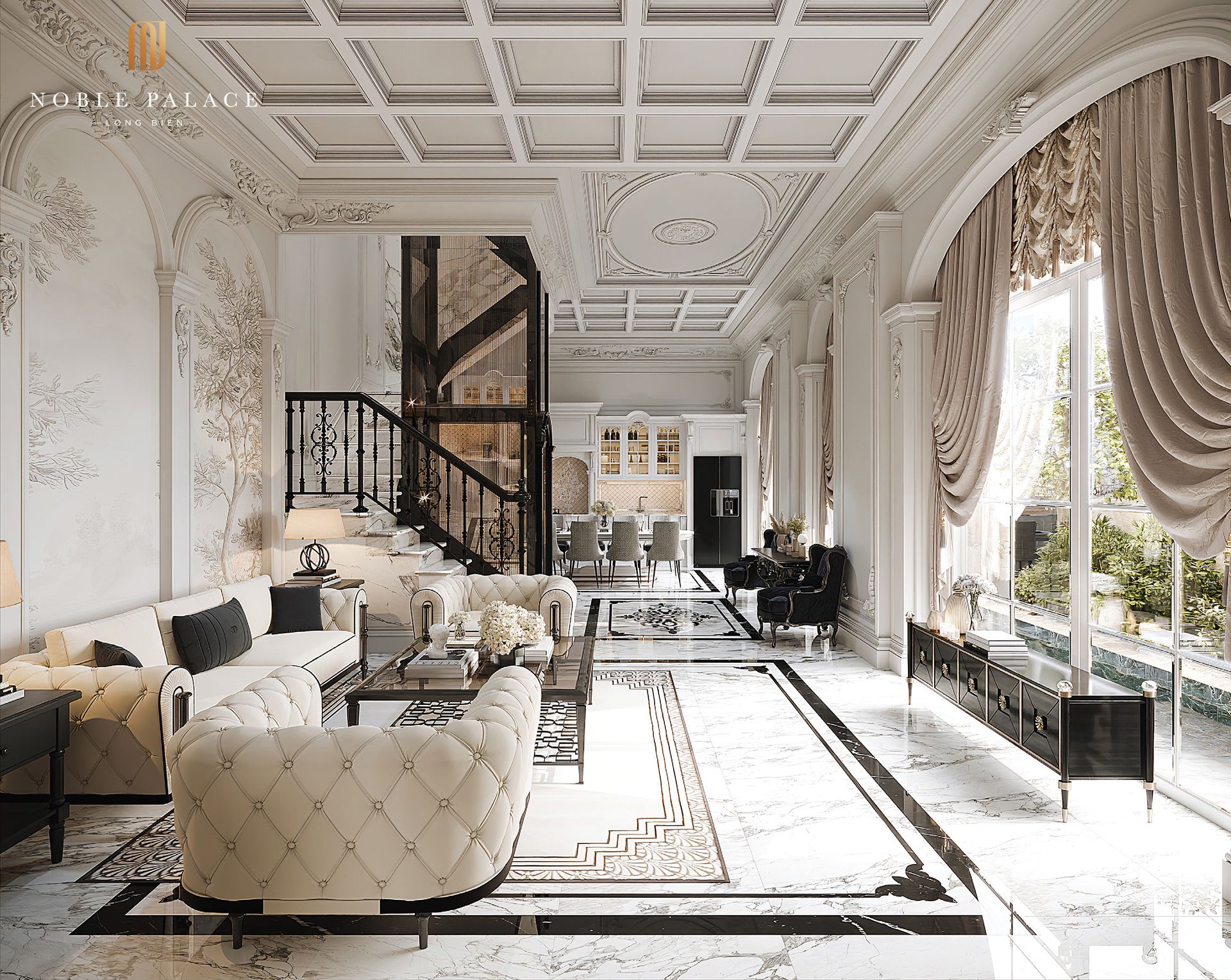 Mua biệt thự góc Tây Tứ Trạch diện tích 213m2 kiến trúc Châu Âu ARTEMIS Noble Palace Long Biên